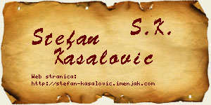 Stefan Kasalović vizit kartica